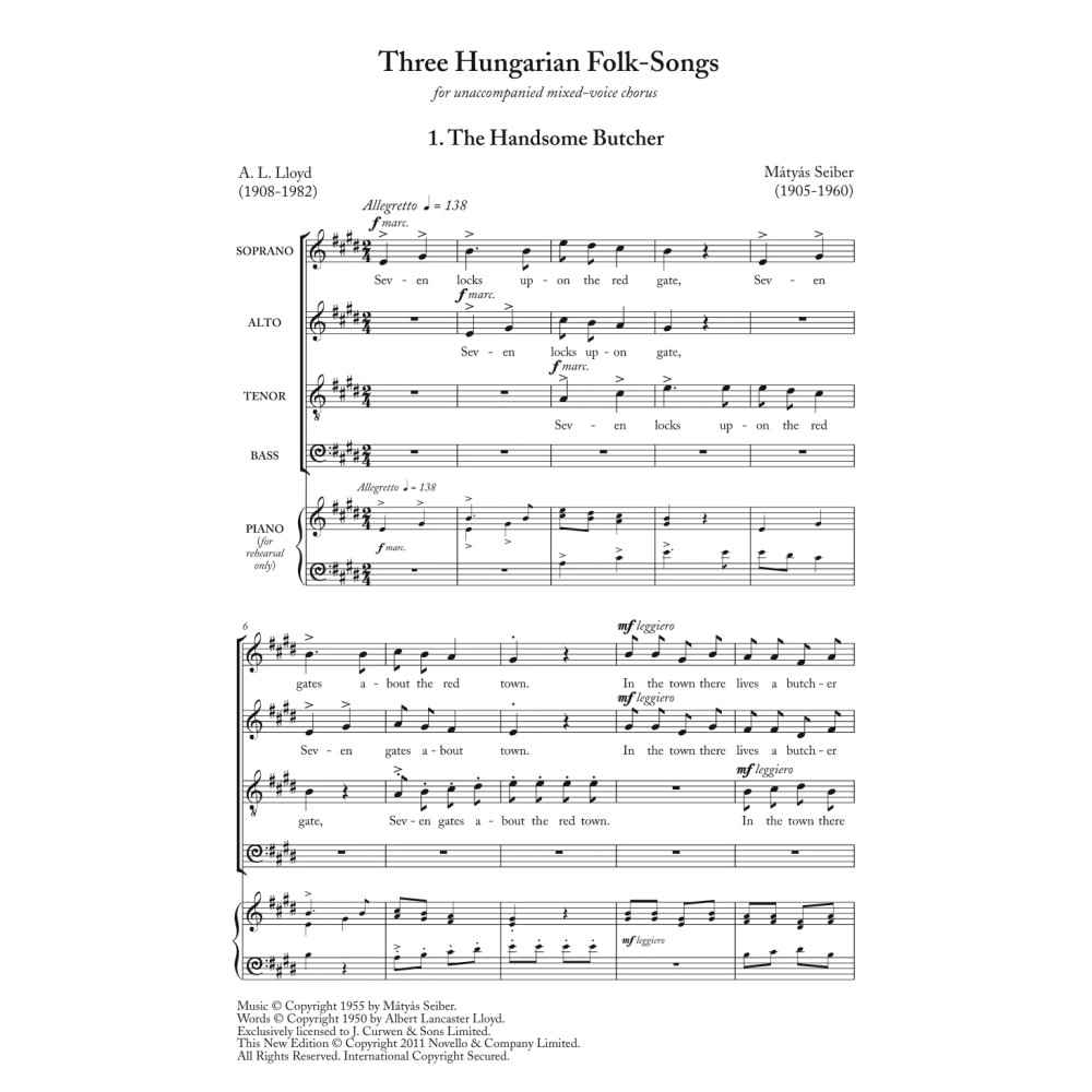 Three Hungarian Folk Songs