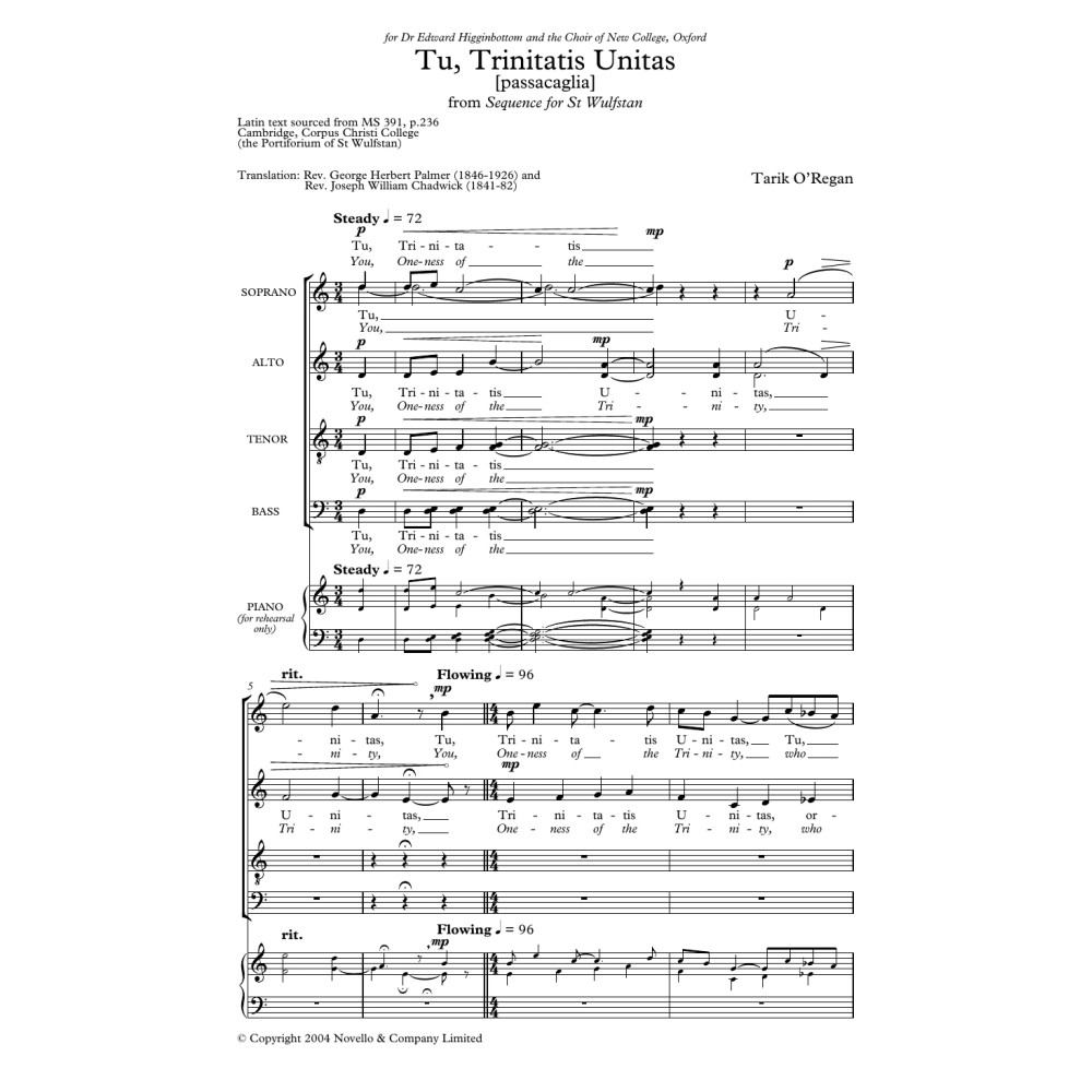 Tu Trinitatis Unitas (From Sequence For St Wulfstan)
