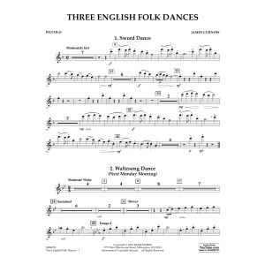 Three English Folk Dances - Piccolo