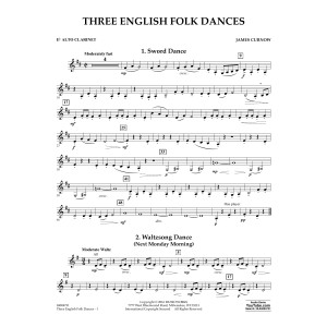Three English Folk Dances - Eb Alto Clarinet
