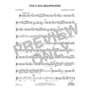Toccata Rhapsodic - Bb Clarinet 1