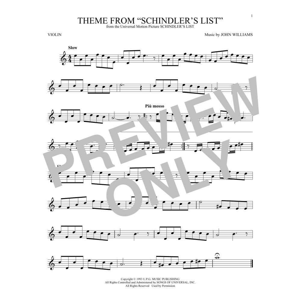 Theme From Schindler's List