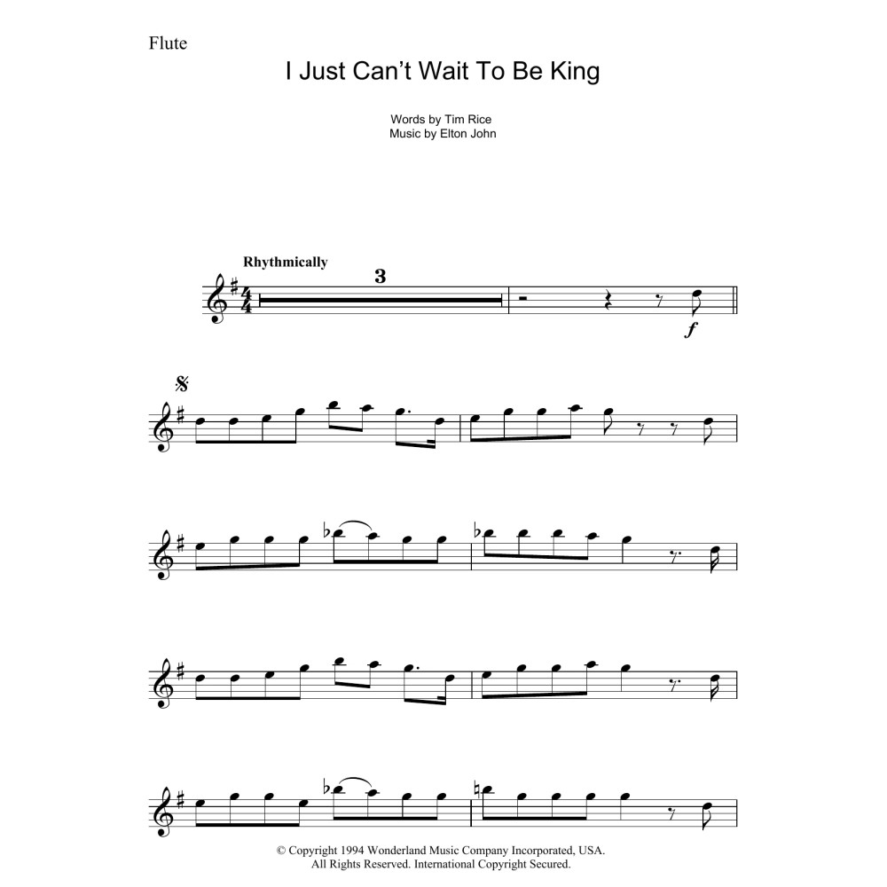I Just Can't Wait To Be King (from The Lion King)