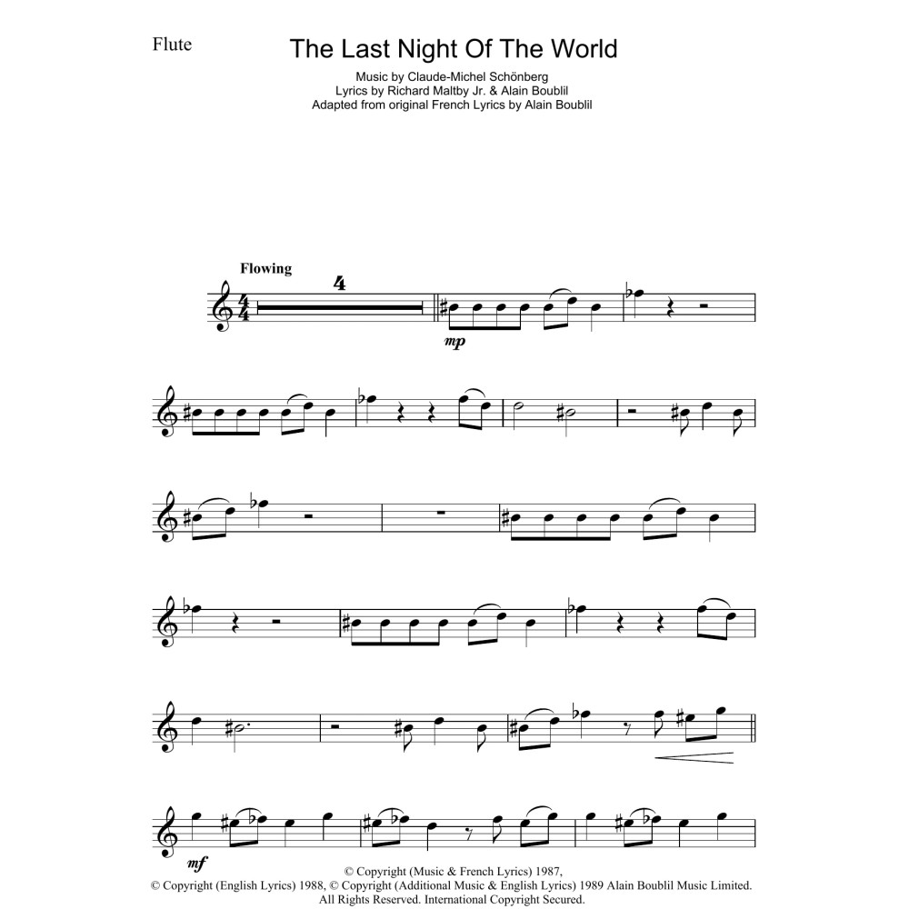 The Last Night Of The World (from Miss Saigon)