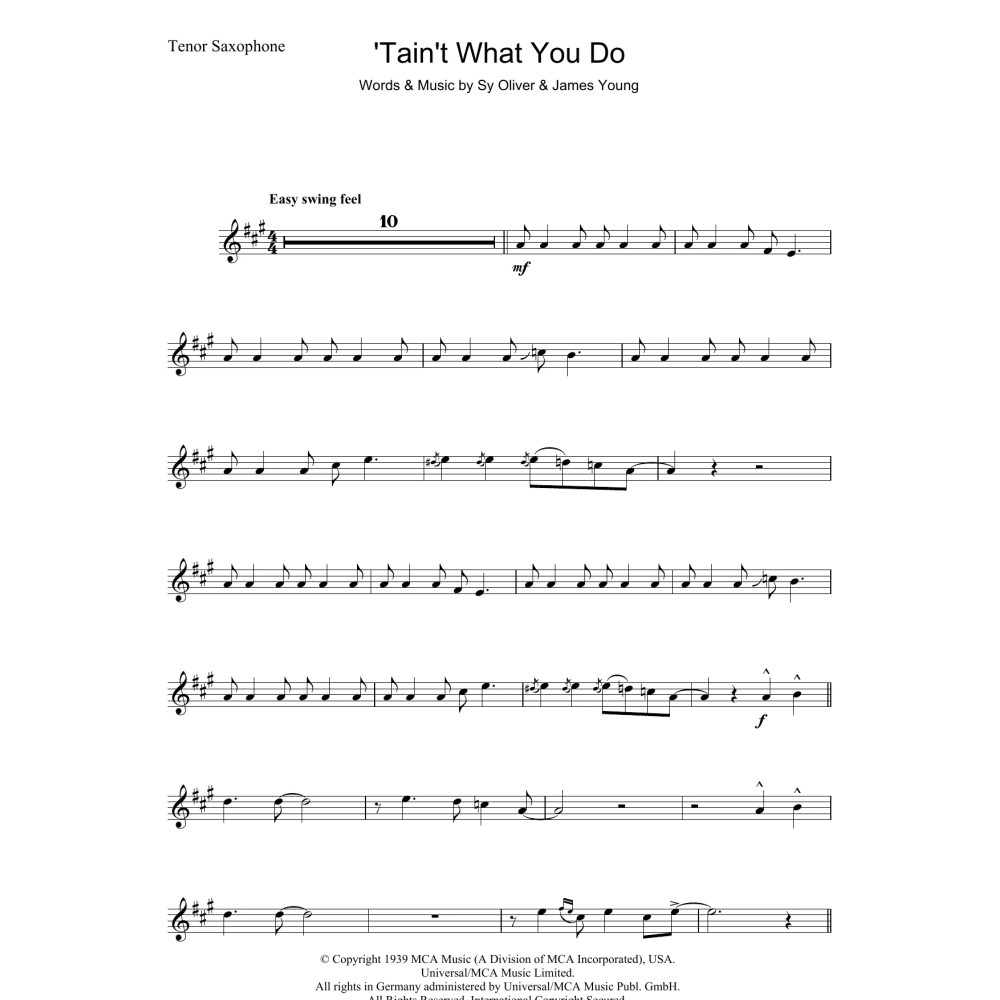 'Tain't What You Do (It's The Way That Cha Do It)