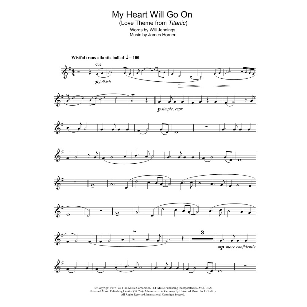 My Heart Will Go On (Love Theme from Titanic)