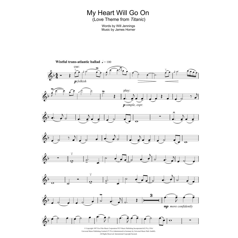 My Heart Will Go On (Love Theme from Titanic)