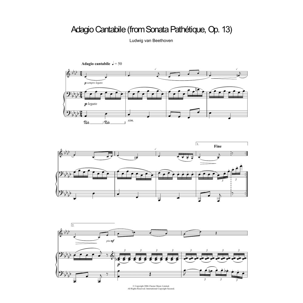 Adagio Cantabile from Sonate Pathetique Op.13, Theme from the Second Movement
