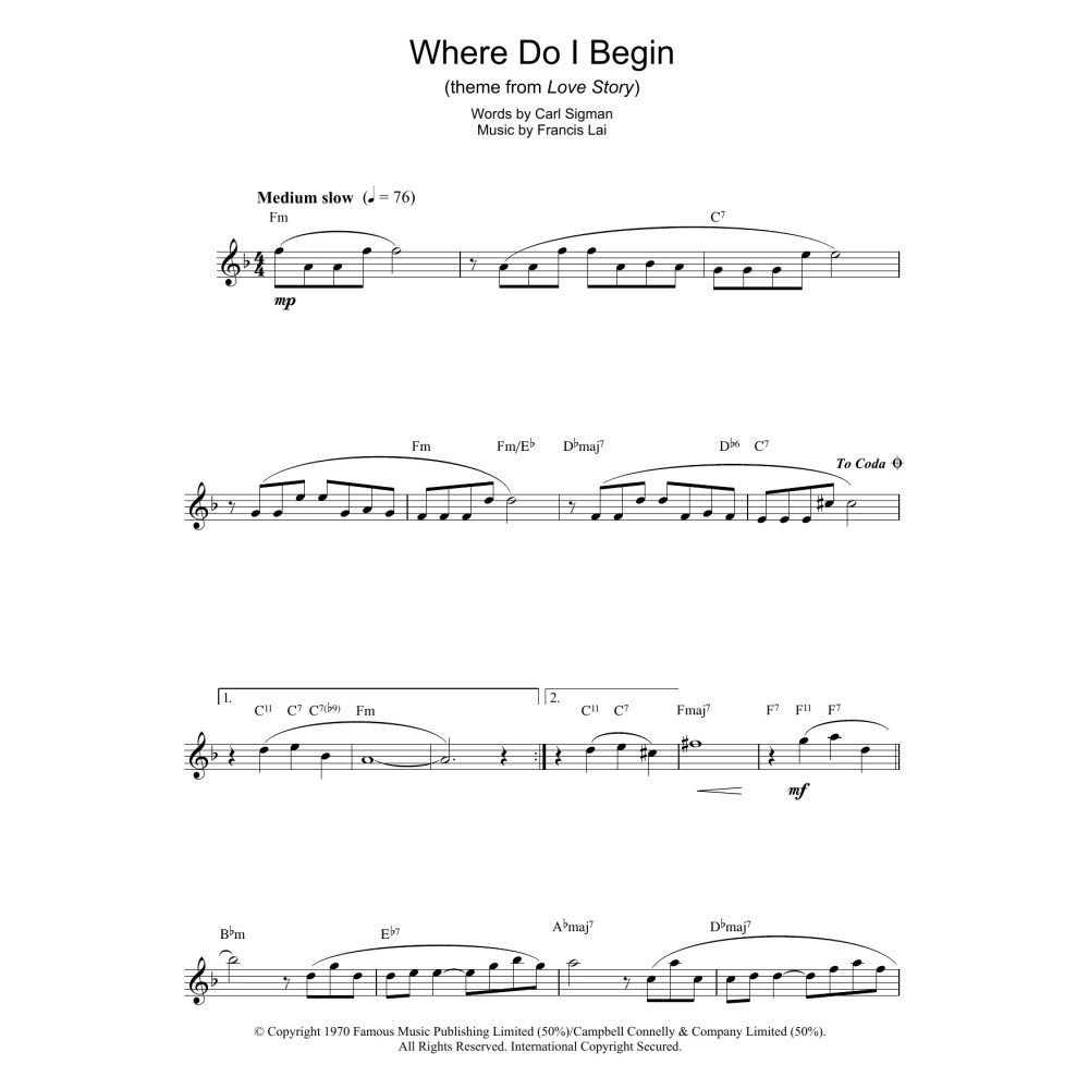 Where Do I Begin (theme from Love Story)