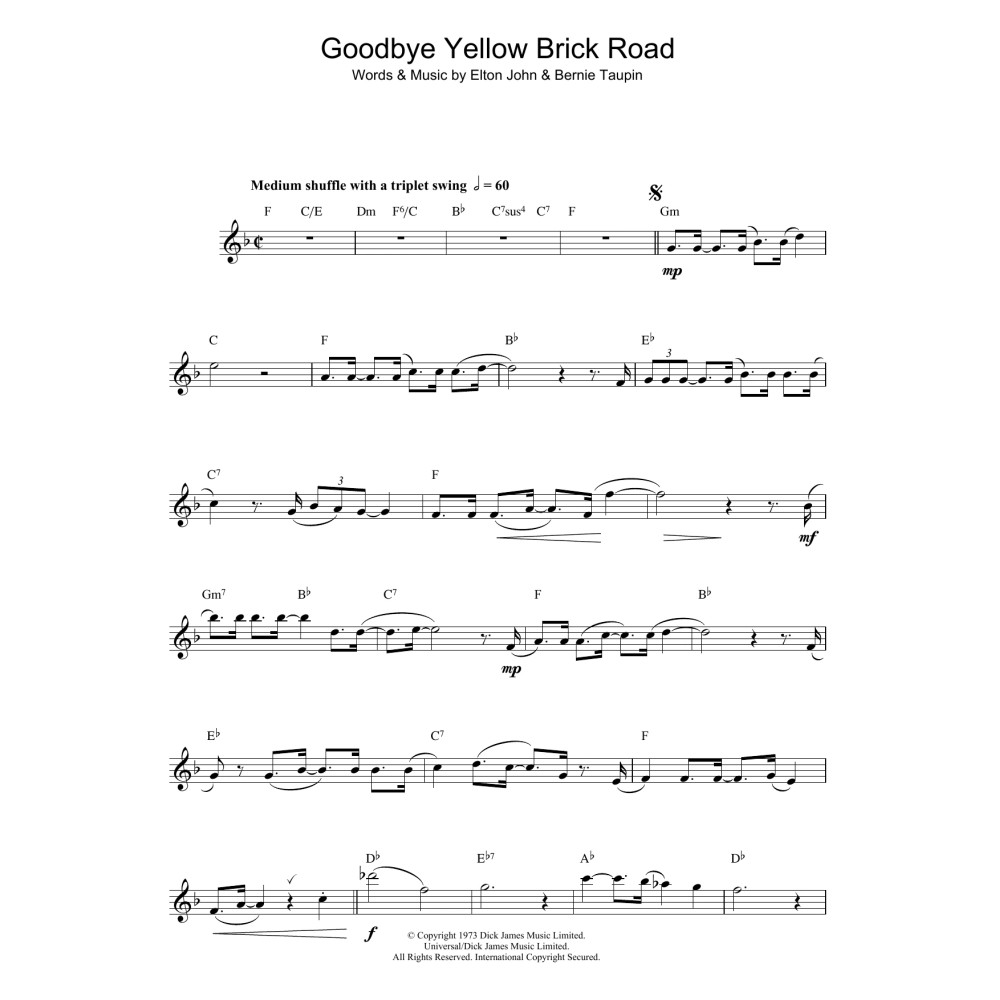Goodbye Yellow Brick Road