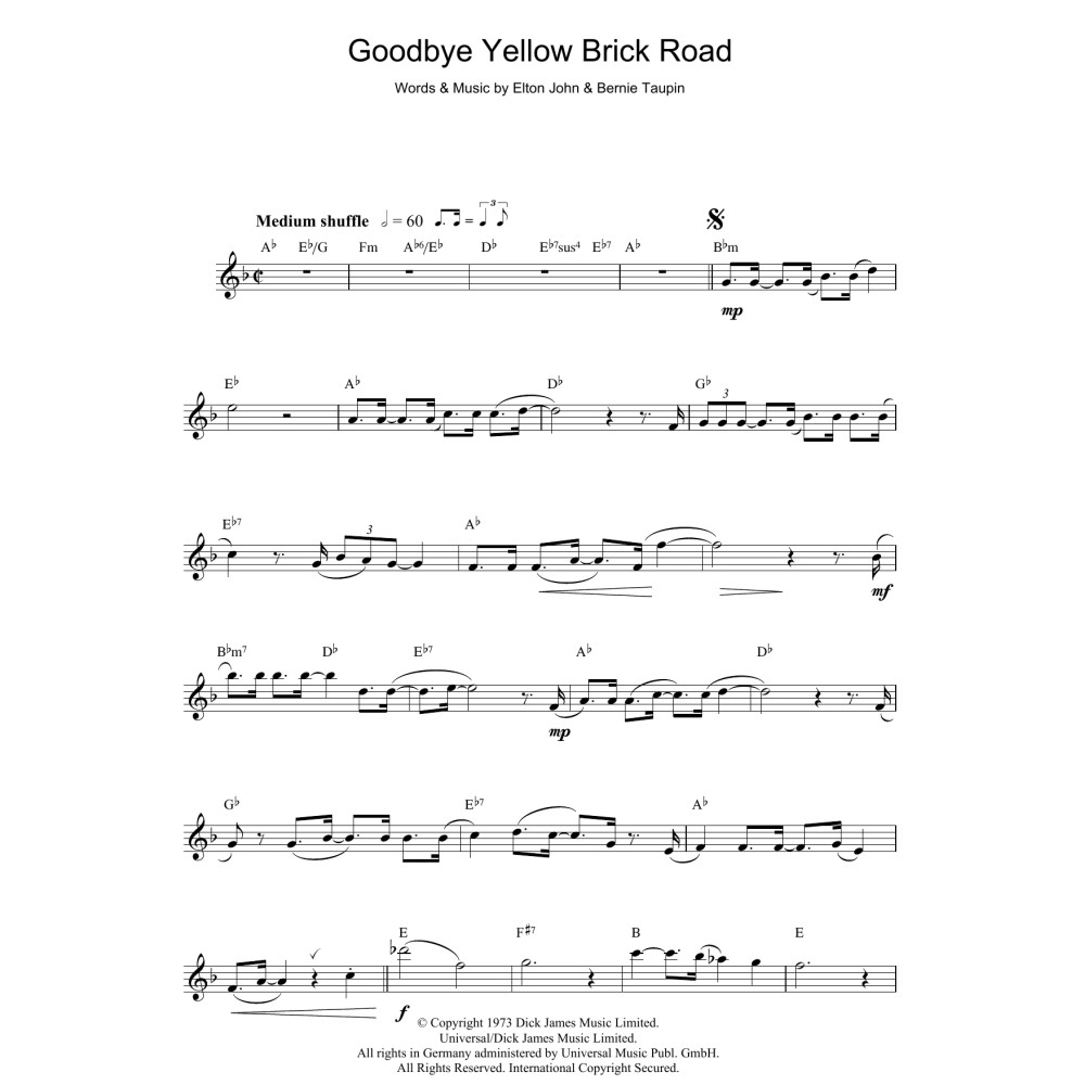 Goodbye Yellow Brick Road