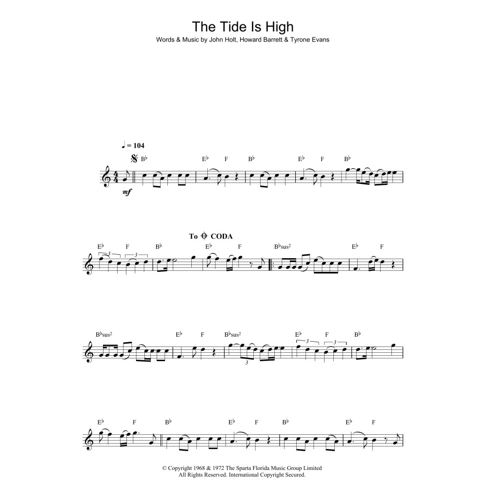 The Tide Is High