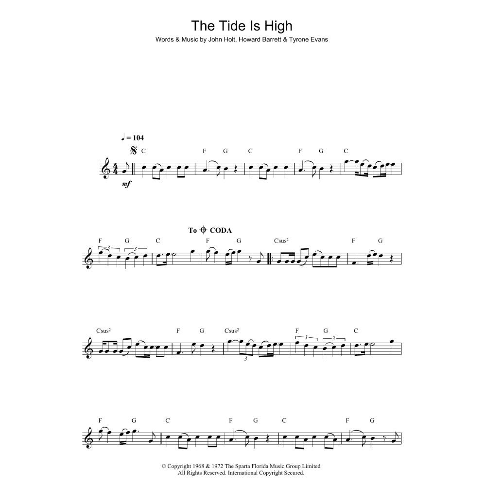 The Tide Is High