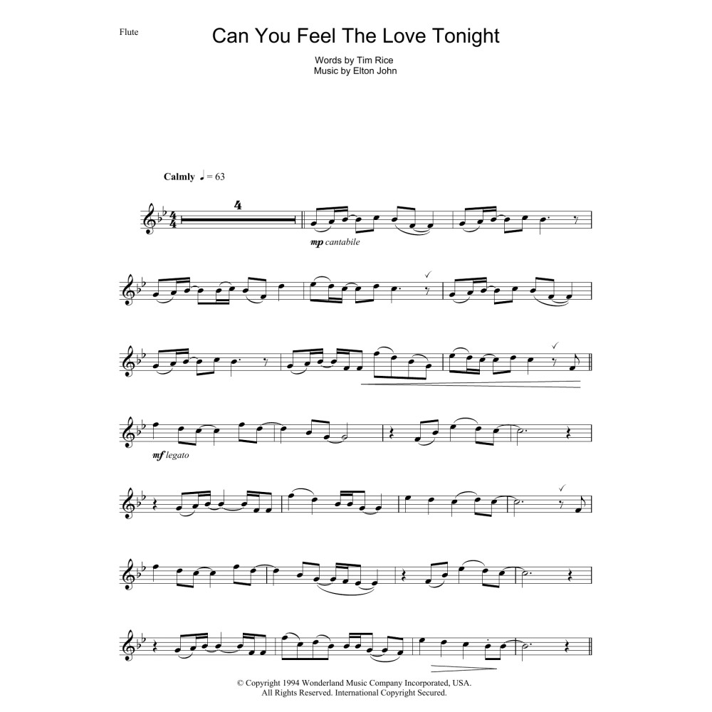 Can You Feel The Love Tonight (from The Lion King)