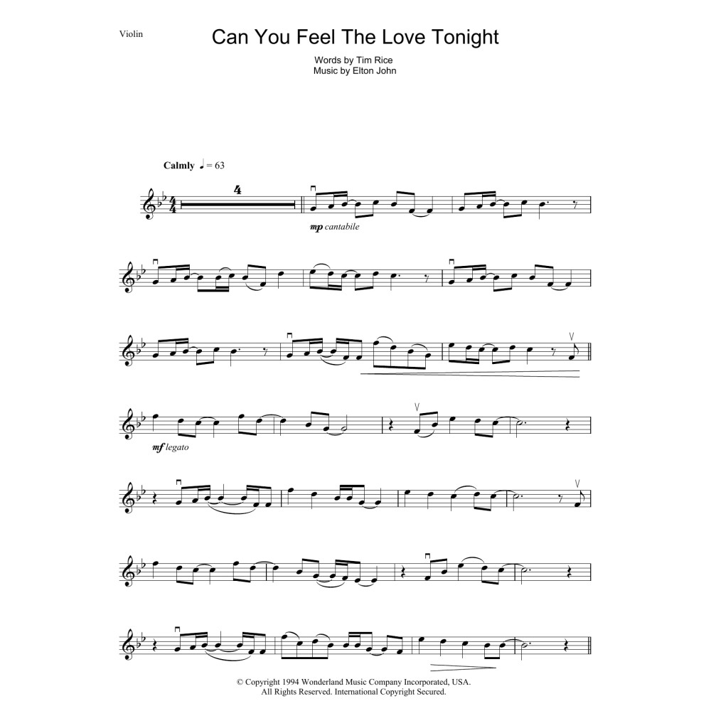 Can You Feel The Love Tonight (from The Lion King)