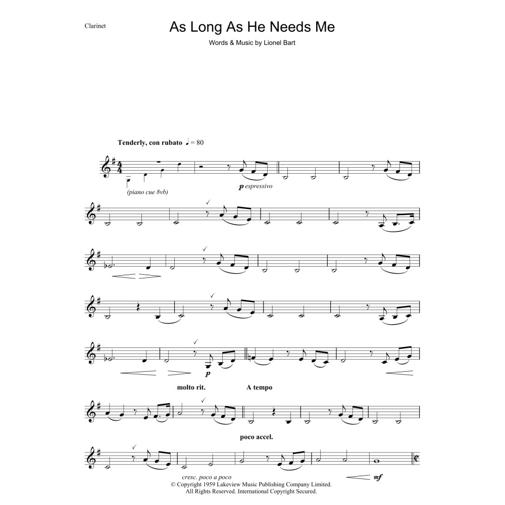 As Long As He Needs Me (from Oliver!)