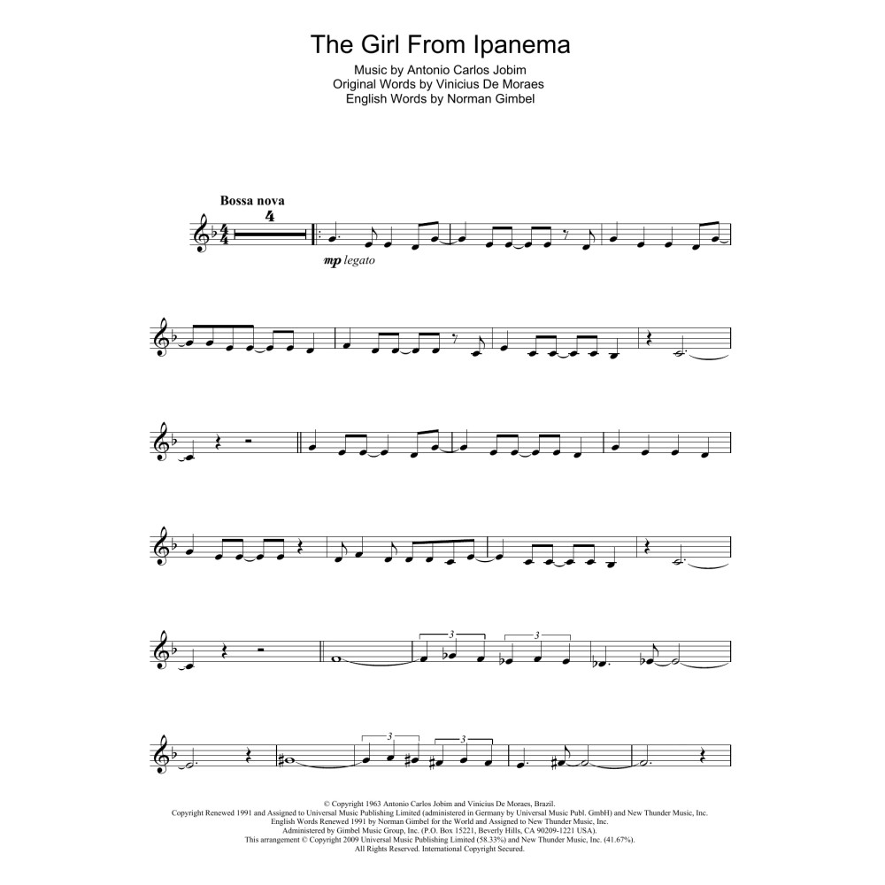 The Girl From Ipanema (Garota De Ipanema)