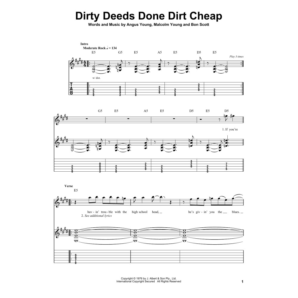 Dirty Deeds Done Dirt Cheap