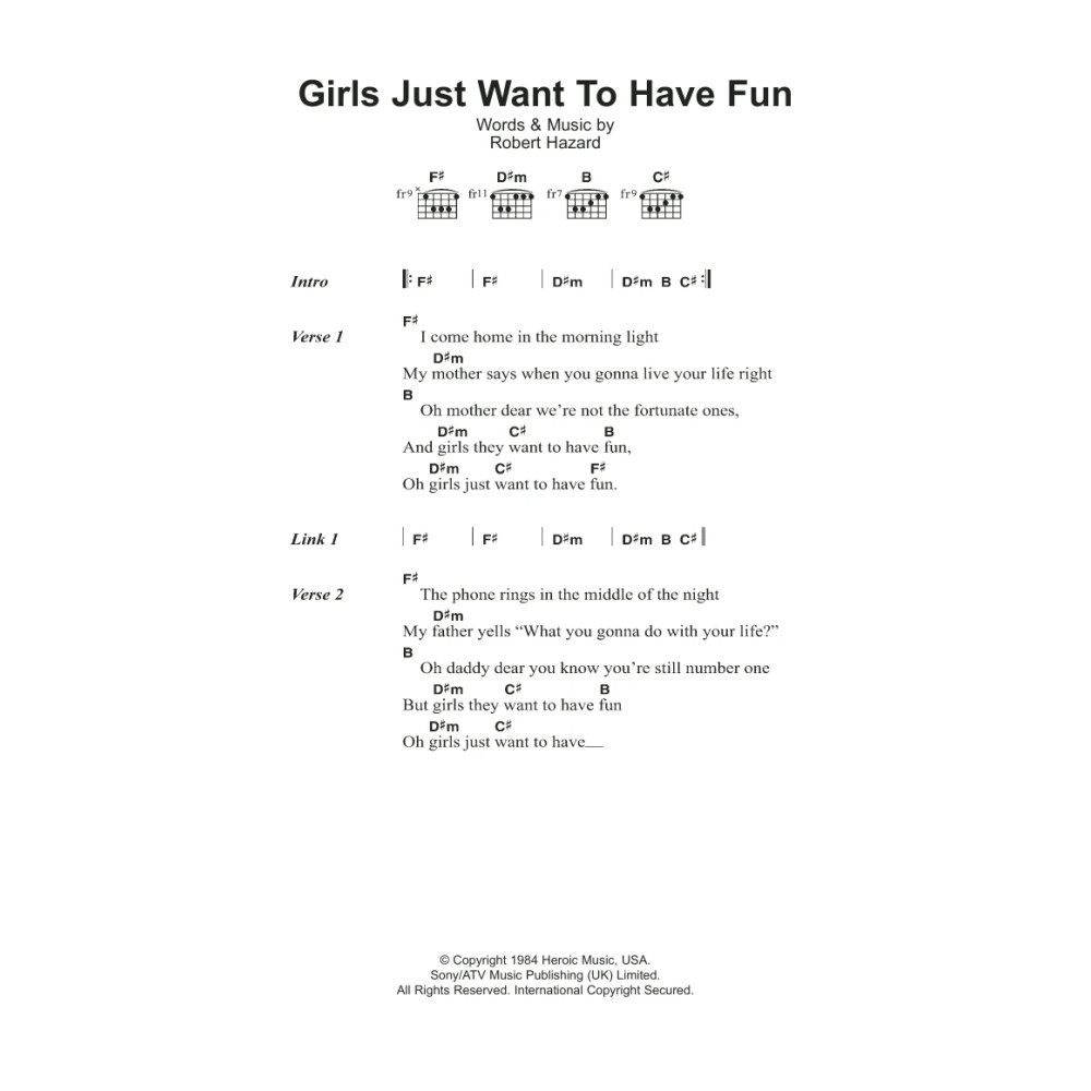 Girls Just Want To Have Fun