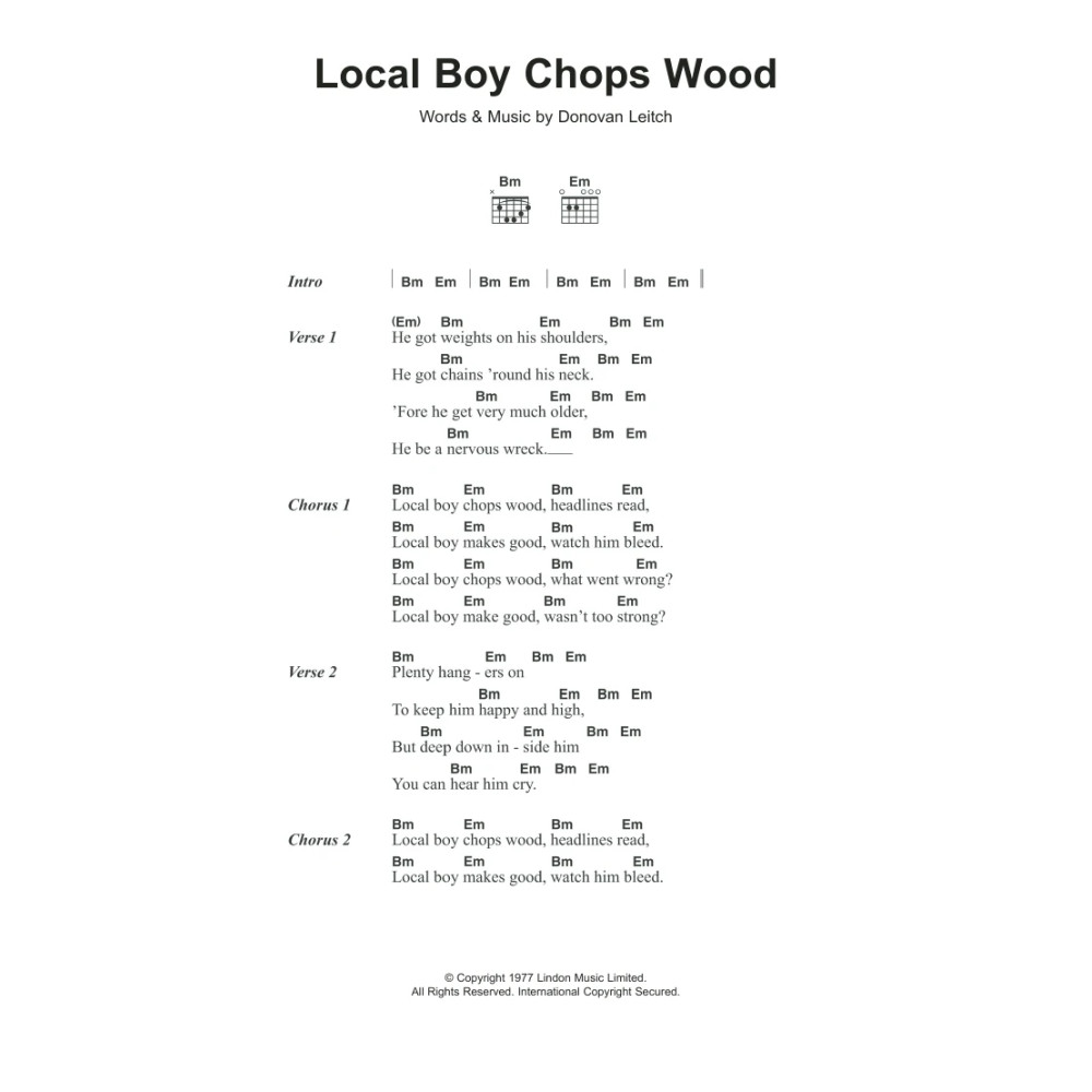 Local Boy Chops Wood