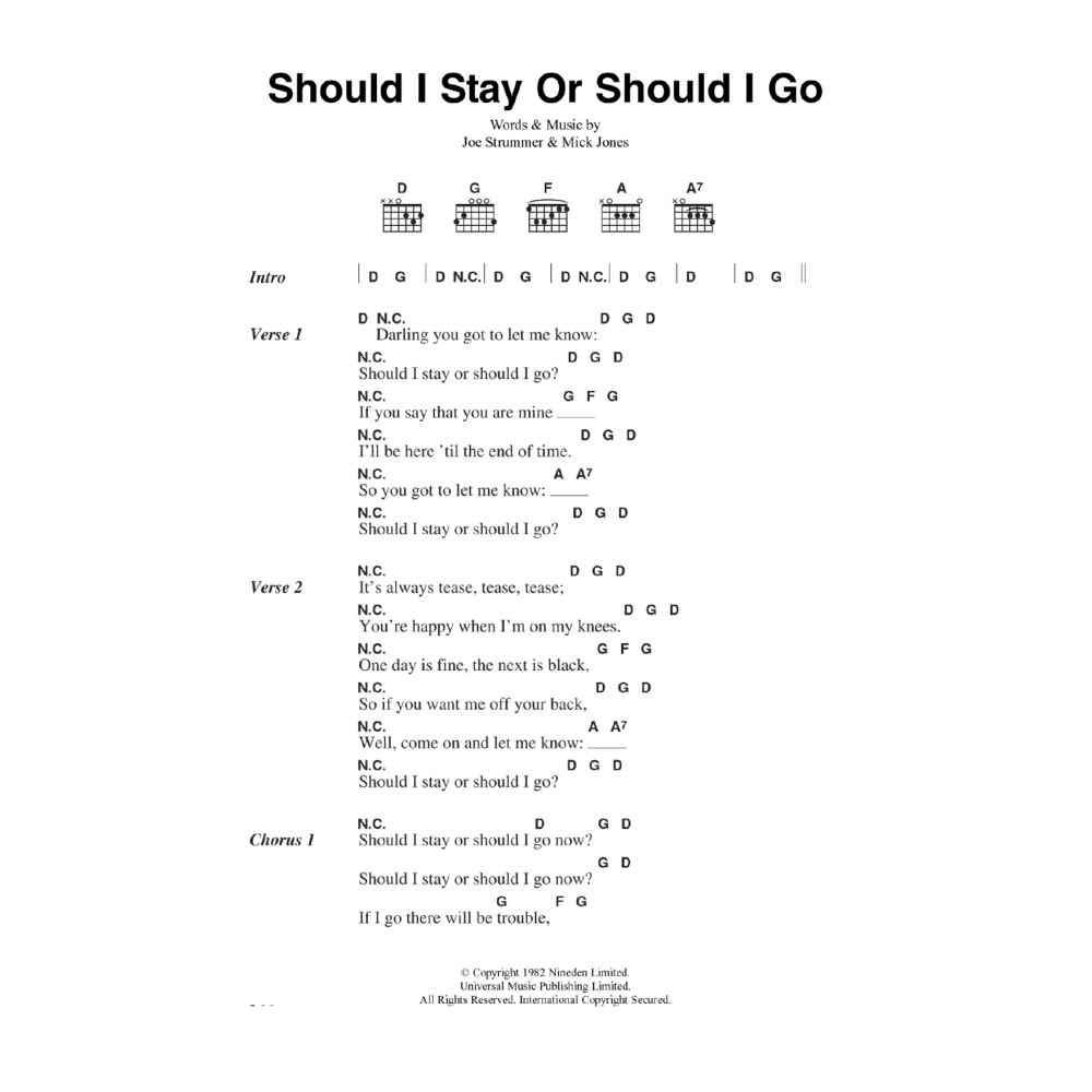 Should I Stay Or Should I Go