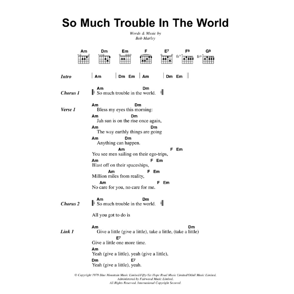 So Much Trouble In The World