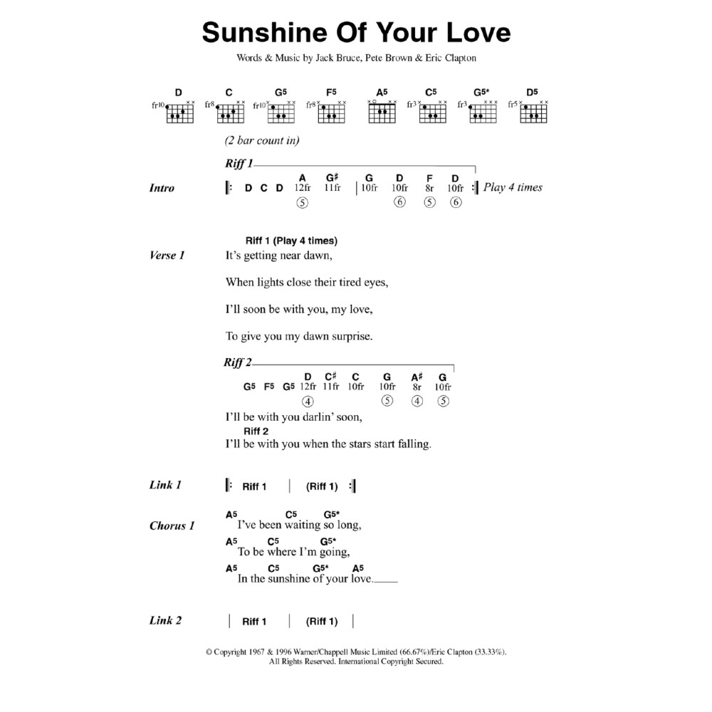 Sunshine Of Your Love