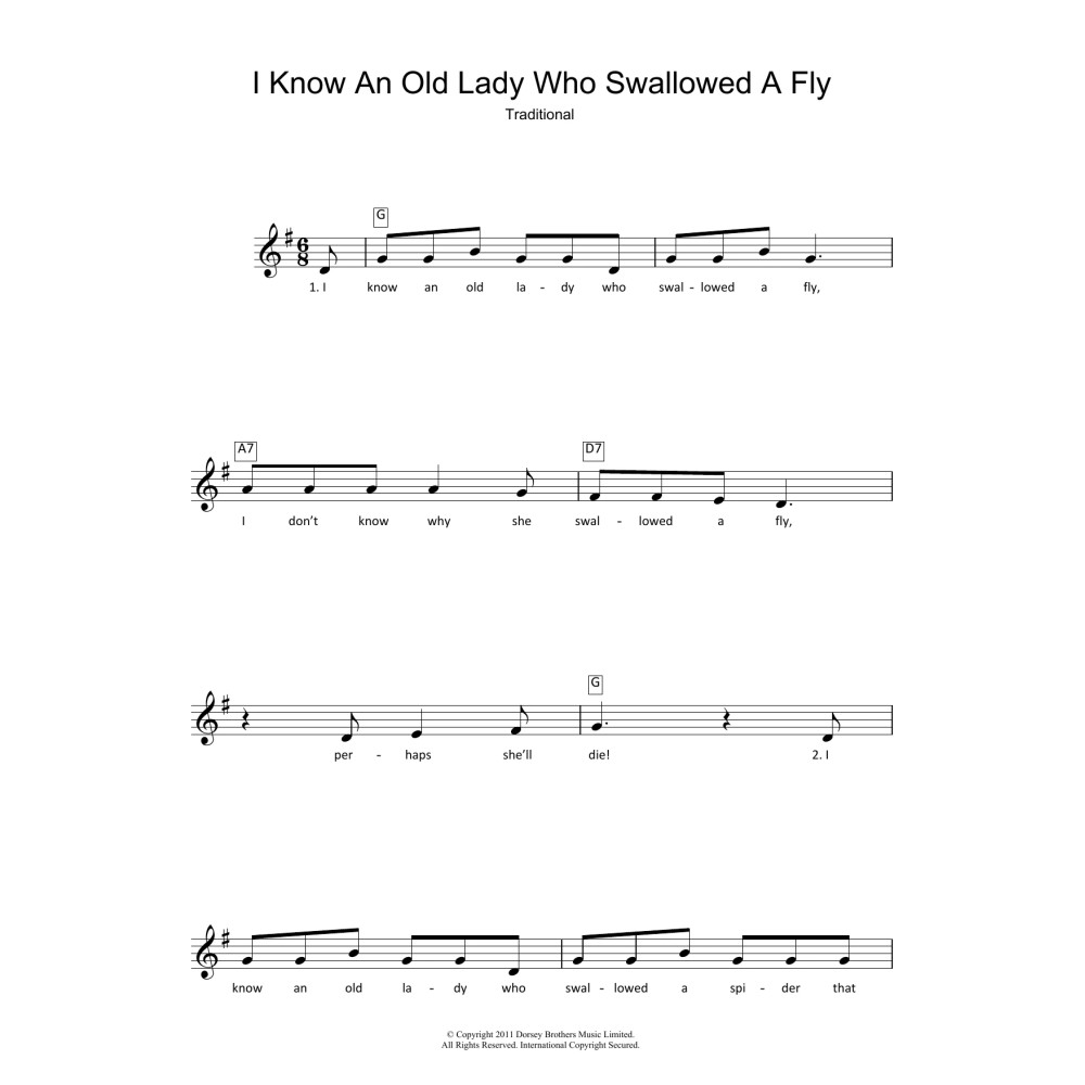 I Know An Old Lady Who Swallowed A Fly