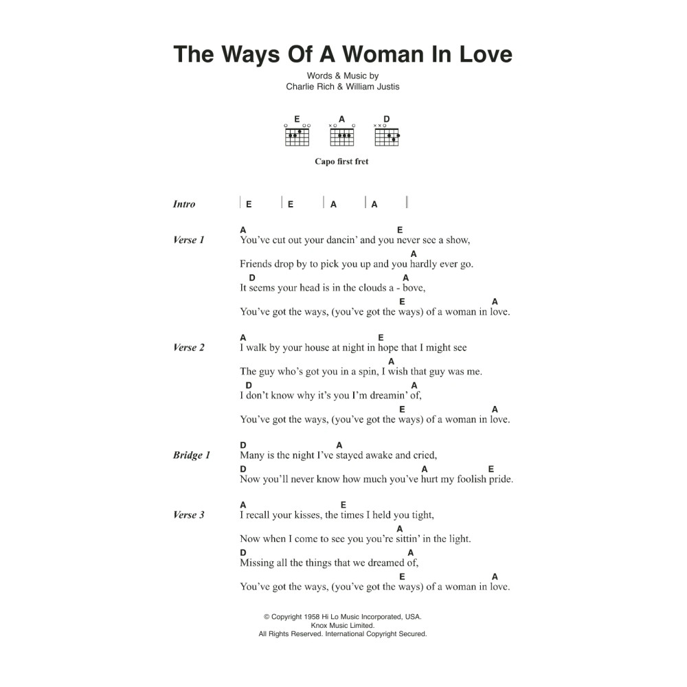 The Ways Of A Woman In Love