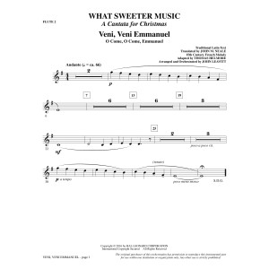 What Sweeter Music (A Cantata For Christmas) - Flute 2