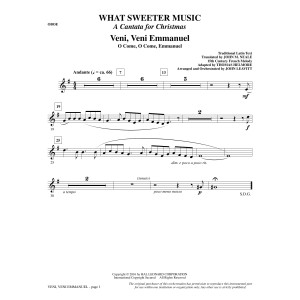 What Sweeter Music (A Cantata For Christmas) - Oboe