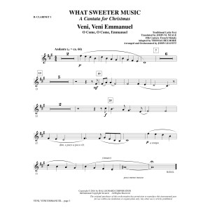 What Sweeter Music (A Cantata For Christmas) - Bb/A Clarinet 1