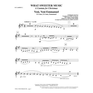 What Sweeter Music (A Cantata For Christmas) - Bb/A Clarinet 2