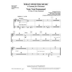 What Sweeter Music (A Cantata For Christmas) - Percussion
