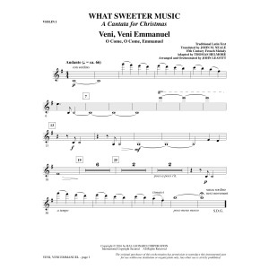 What Sweeter Music (A Cantata For Christmas) - Violin 1