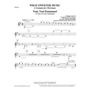 What Sweeter Music (A Cantata For Christmas) - Violin 2