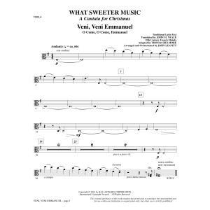 What Sweeter Music (A Cantata For Christmas) - Viola