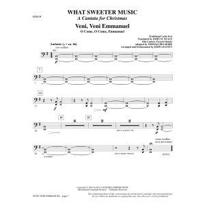 What Sweeter Music (A Cantata For Christmas) - Cello