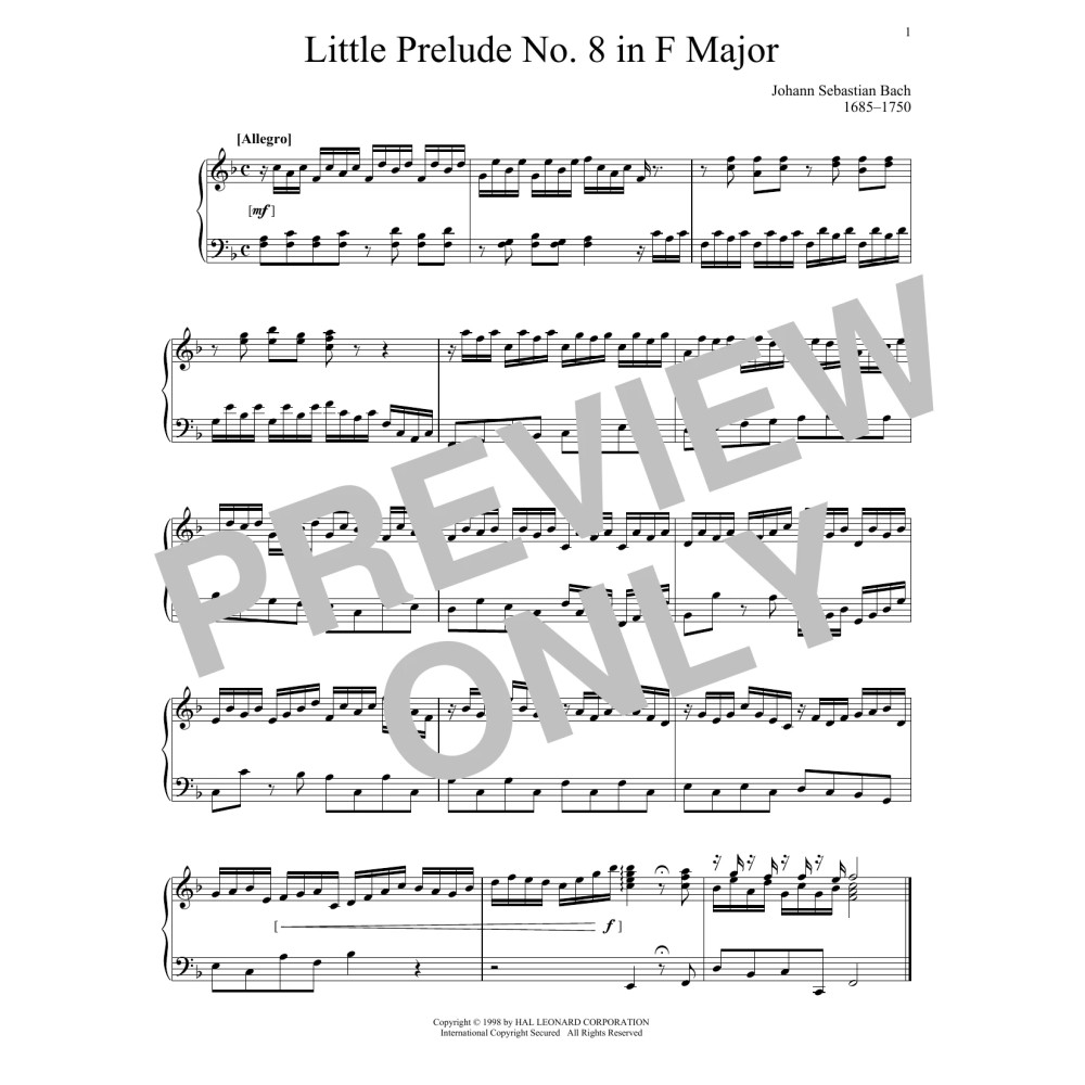 Little Prelude No. 8 in F Major