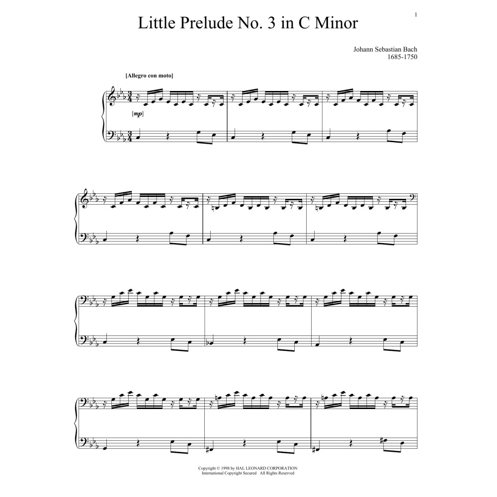 Little Prelude No. 3 in C Minor