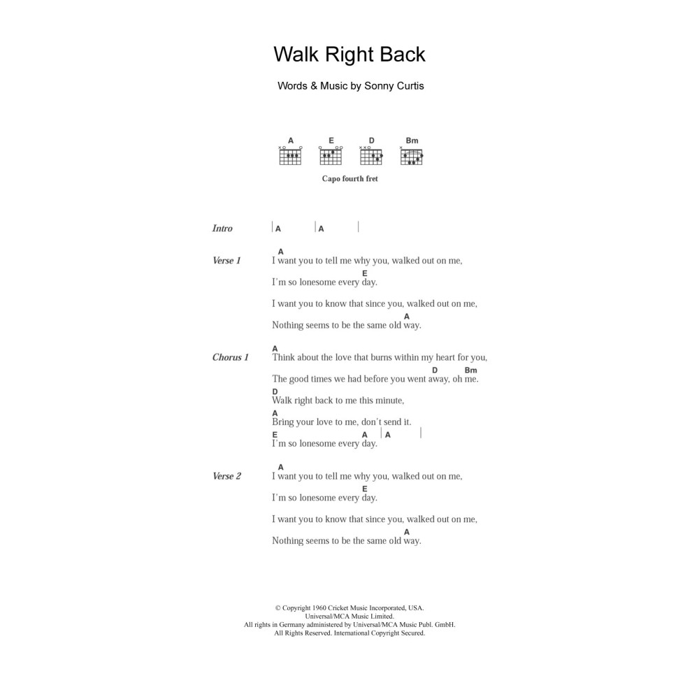 Walk Right Back