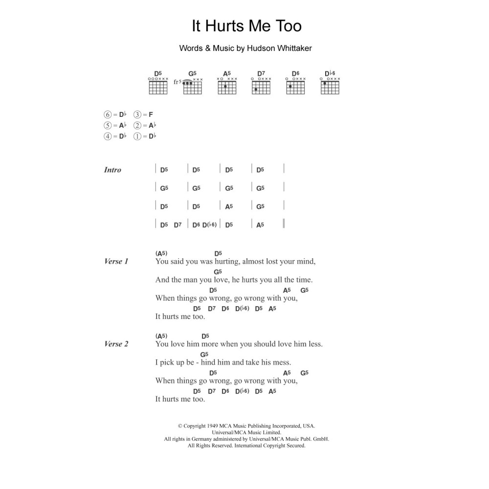 It Hurts Me Too
