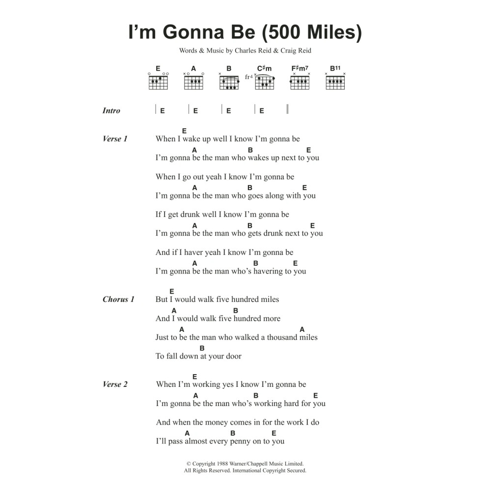 I'm Gonna Be (500 Miles)