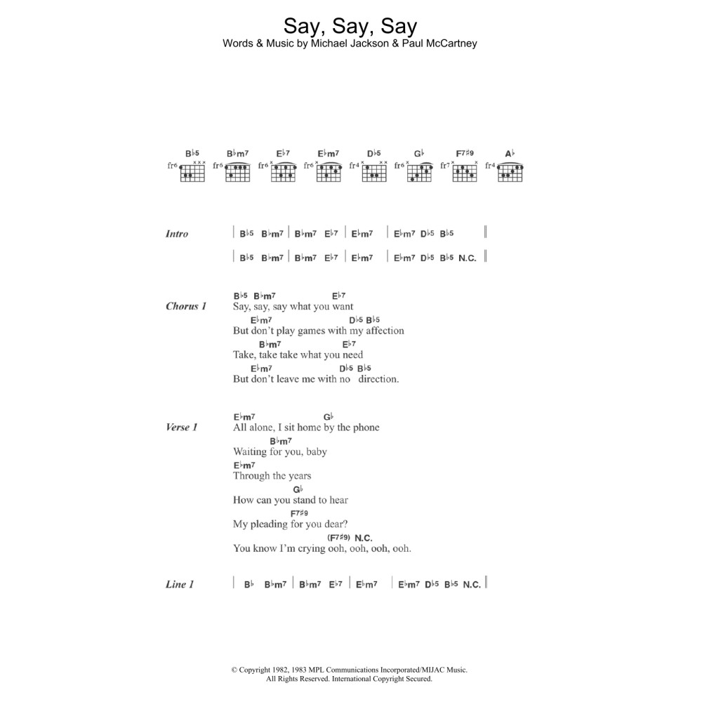 Say Say Say
