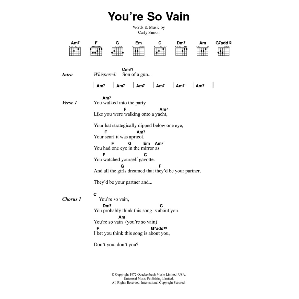 You're So Vain