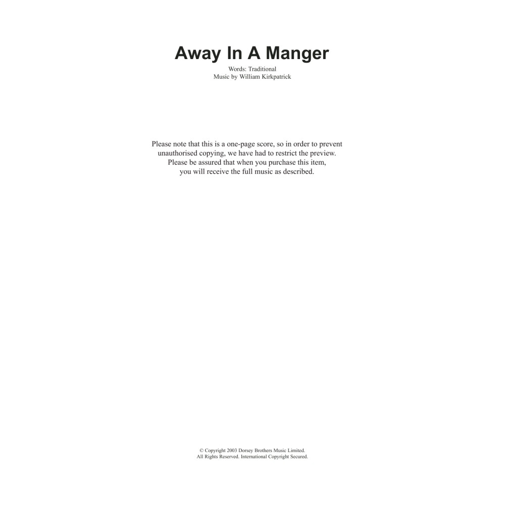 Away In A Manger