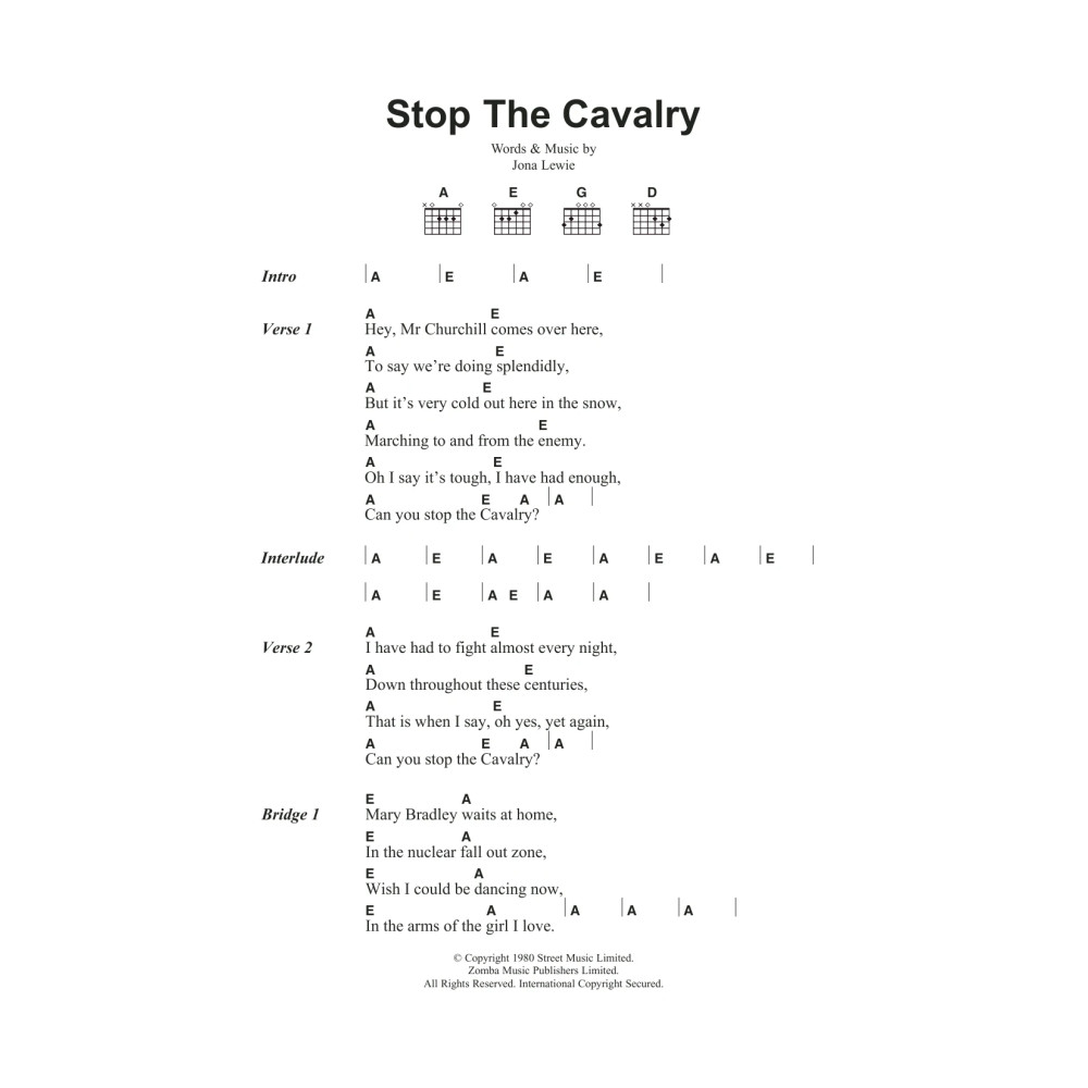 Stop The Cavalry