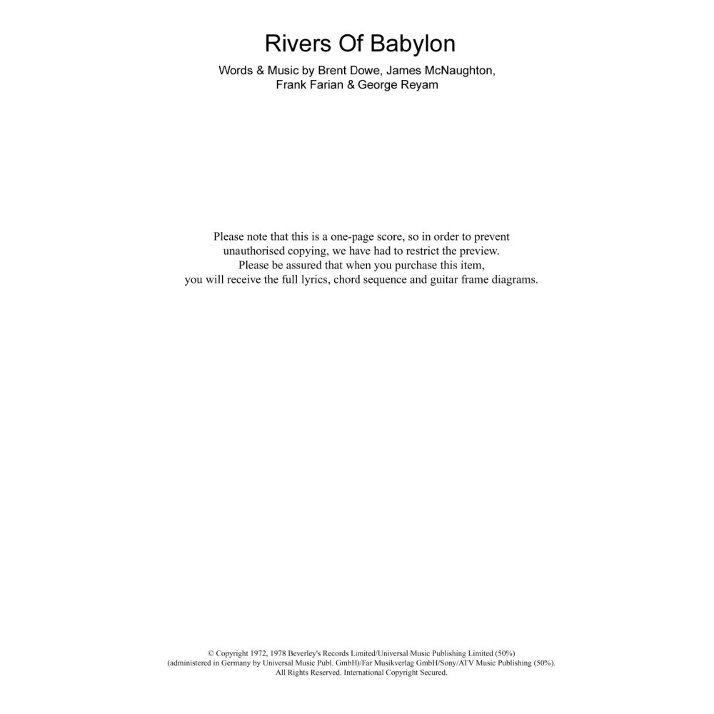 Rivers Of Babylon