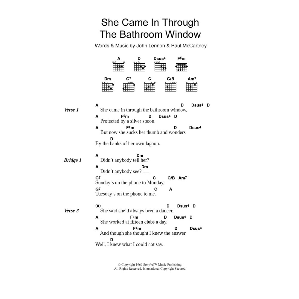 She Came In Through The Bathroom Window