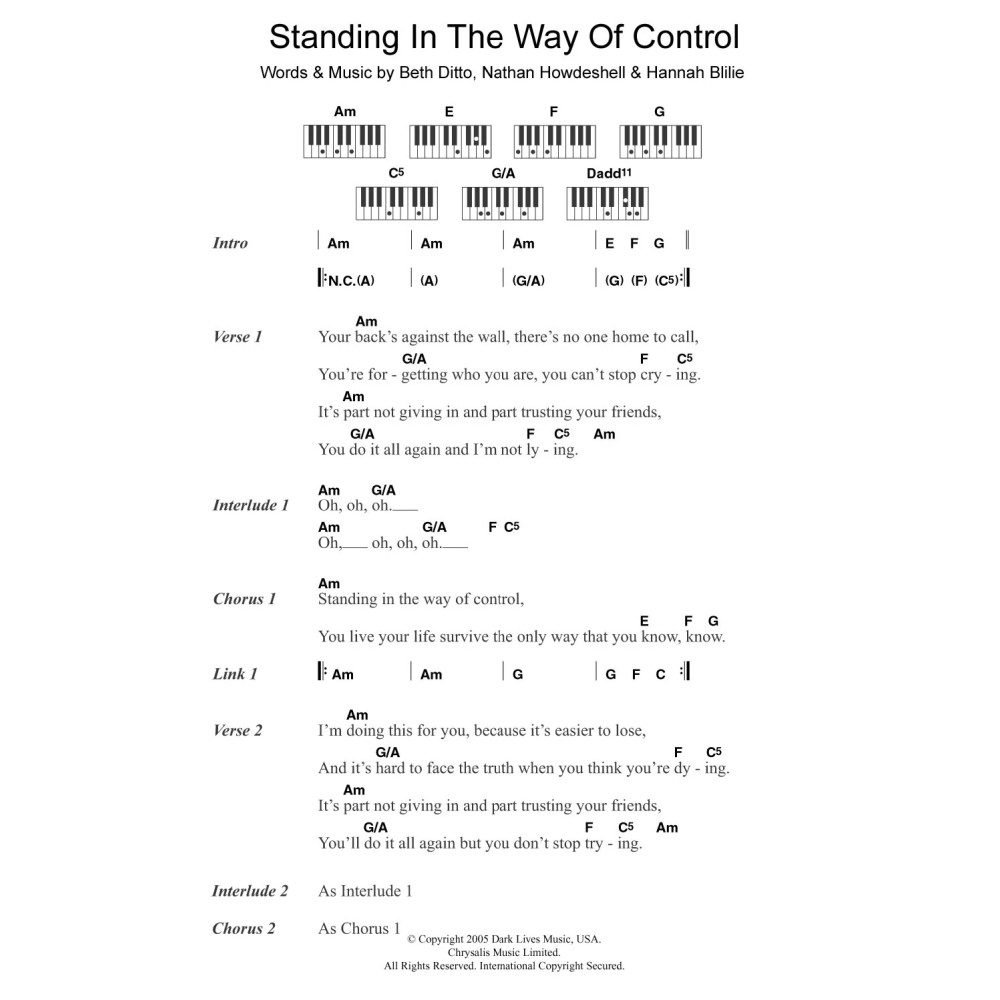 Standing In The Way Of Control